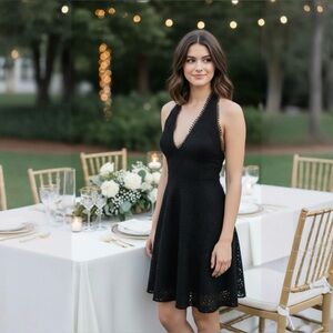 Belle by Badgley Mischka Sophia Halter Dress Size 8